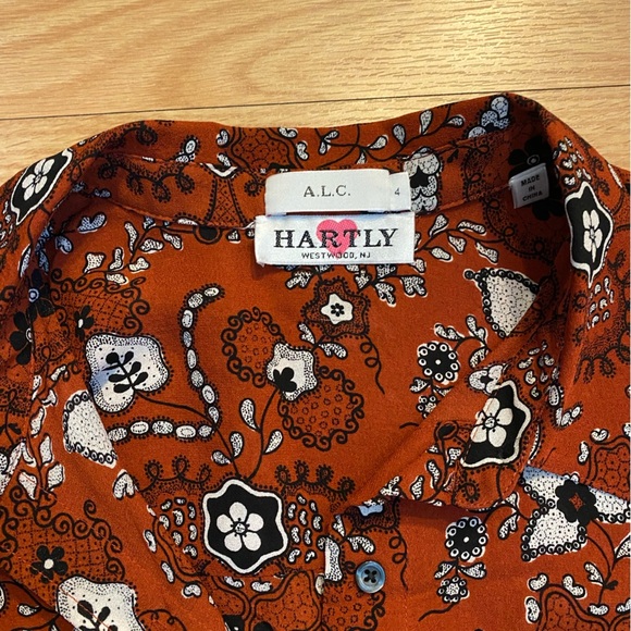 ALC silk button up blouse size 4 - Picture 2 of 4